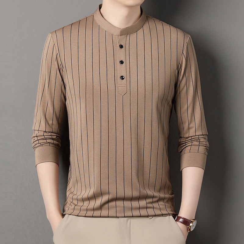 Herren Poloshirt Streifenmuster Elegantes Design Hochwertig