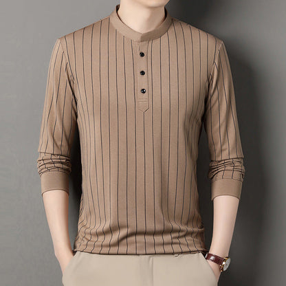 Herren Poloshirt Streifenmuster Elegantes Design Hochwertig