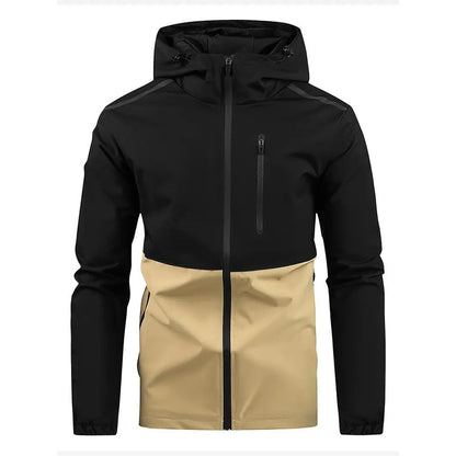 Herren Übergangsjacke Funktional Mit Kapuze Wasserabweisend