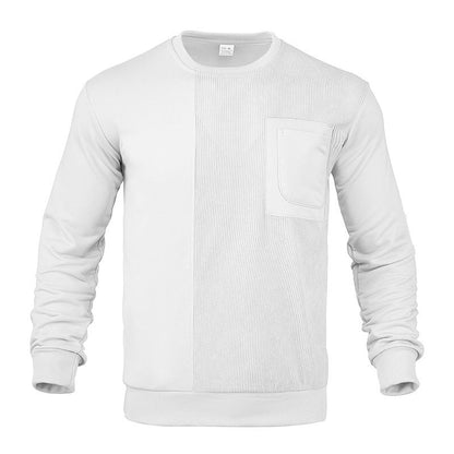 Ein moderner Sweatshirt mit Struktur und Brusttasche.