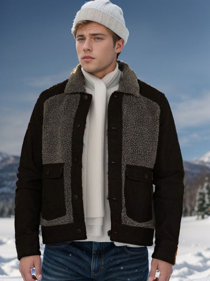 Herren Fleecejacke Lässig Mit Kapuze Modern