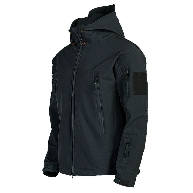Herren Softshelljacke Wasserdicht mit Kapuze Modern