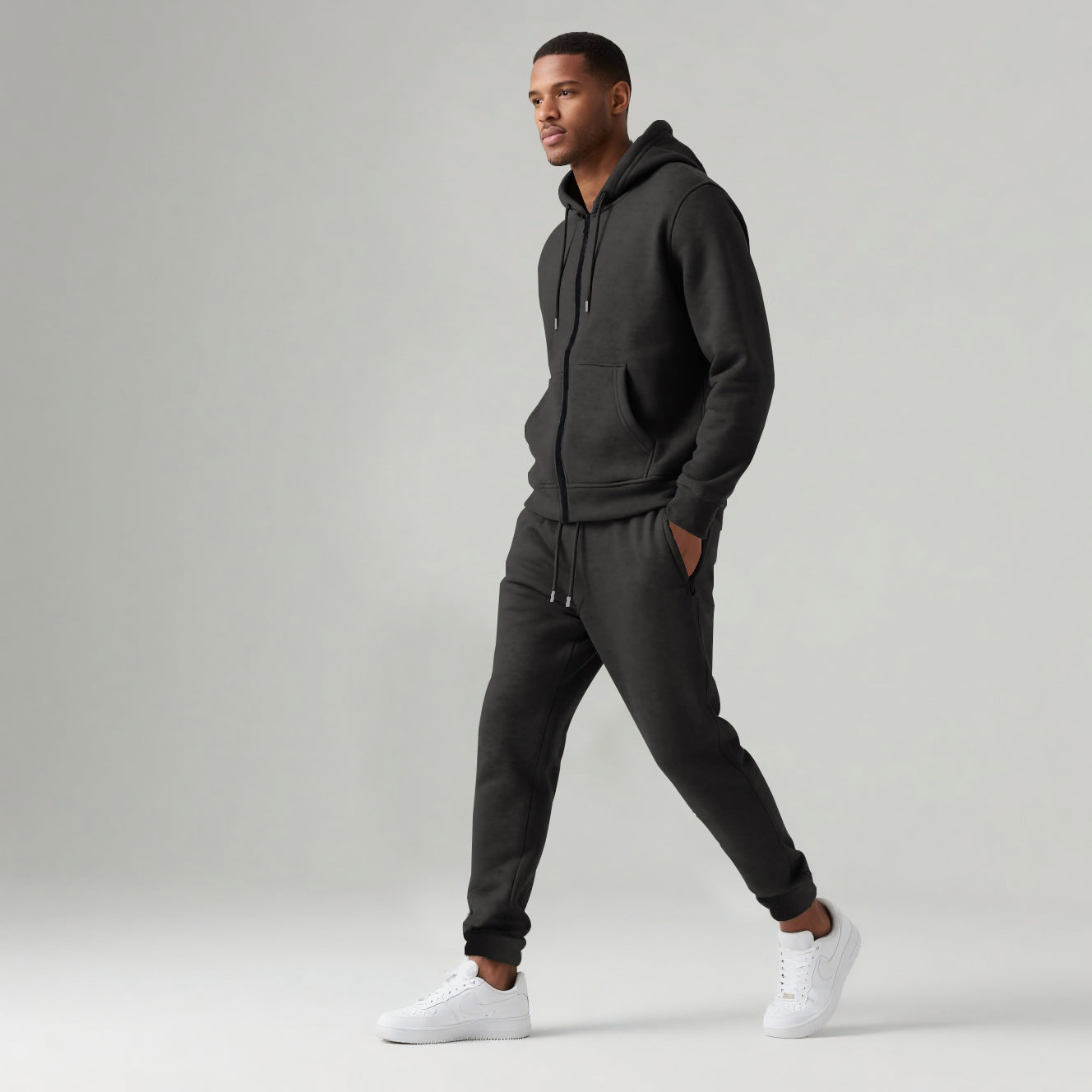 Herren Freizeitanzug Kapuze Taschen Sportlich Bequem - BerlinGlamour
