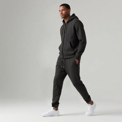 Herren Freizeitanzug Kapuze Taschen Sportlich Bequem - BerlinGlamour