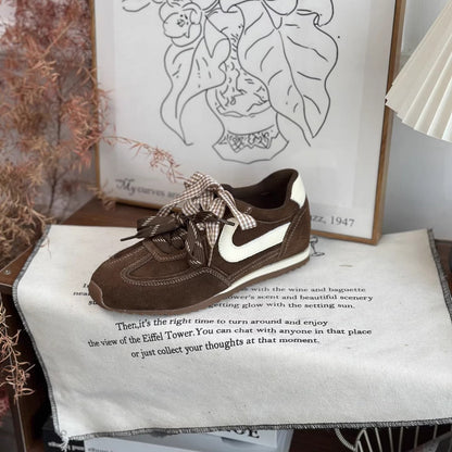 Damen Sneaker Sportlich Komfortabel Mit Rüschen