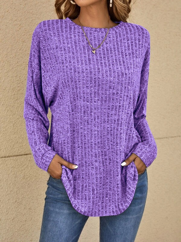 Lässiger Pullover Langarm Bequem Grau