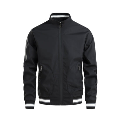 Herren Übergangsjacke Sportlich Reißverschluss Taschen Warm