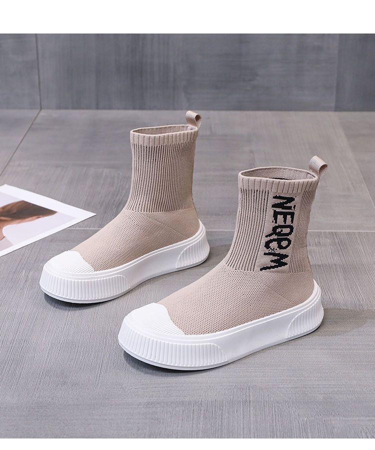 Damen Sneaker Socken Schuhe Elastisch Modern Heidi Style