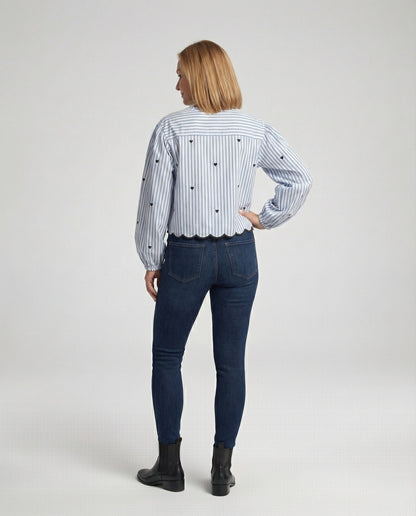 Damen Bluse Weit Schnitt Komfortabel Elegant