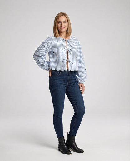 Damen Bluse Weit Schnitt Komfortabel Elegant