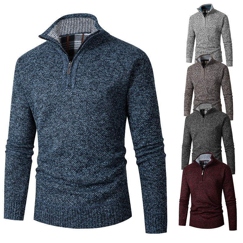 Herren Strickpullover Halbzipp Modisch Berlin Chic - BerlinGlamour