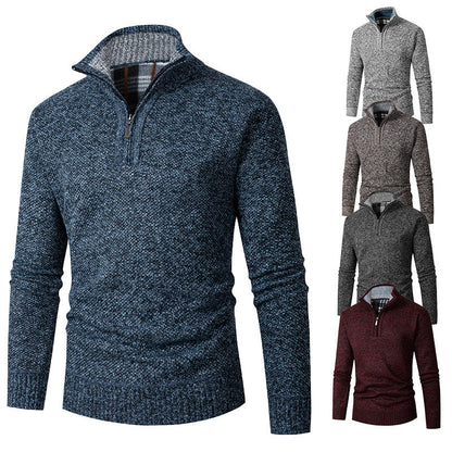 Herren Strickpullover Halbzipp Modisch Berlin Chic - BerlinGlamour
