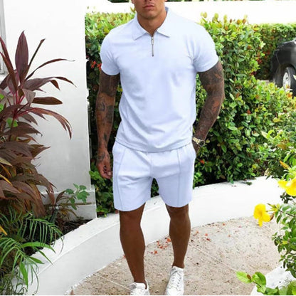 Herren Sportset Polo-Shirt und Shorts Freizeit Bekleidung