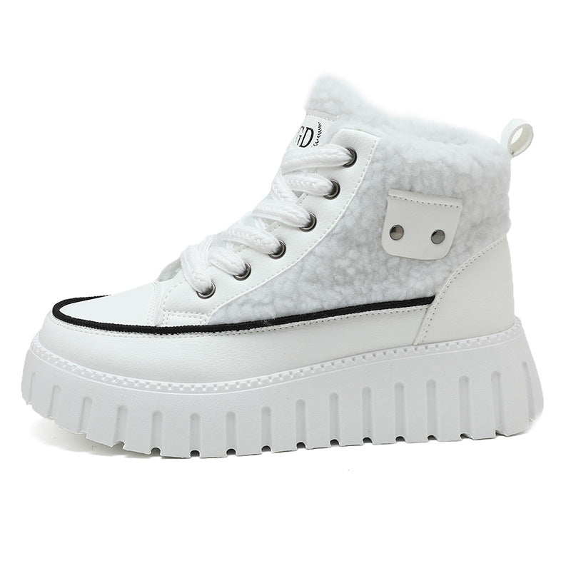 Damen Stiefeletten Warmfutter Rutschfest Winter Mode