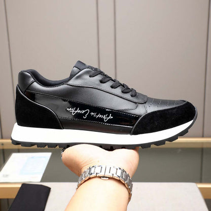Damen Sneaker Sportlich Leder Laufsohle