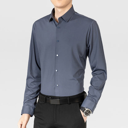 Elegantes Langarmhemd Herren Modern Bequem