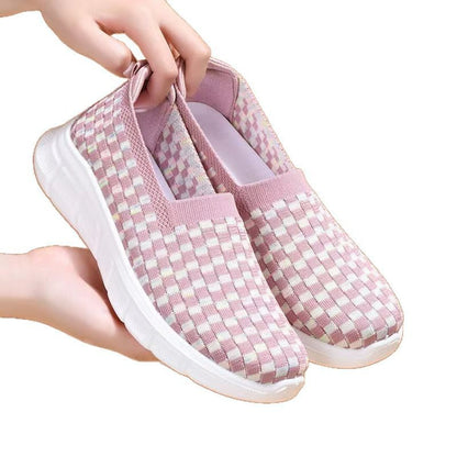 Damen Sneaker Slip-On Weich Bequem Schnürlos
