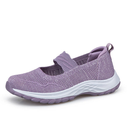 Damen Sport Sneaker Atmungsaktiv Elastisch Bequem
