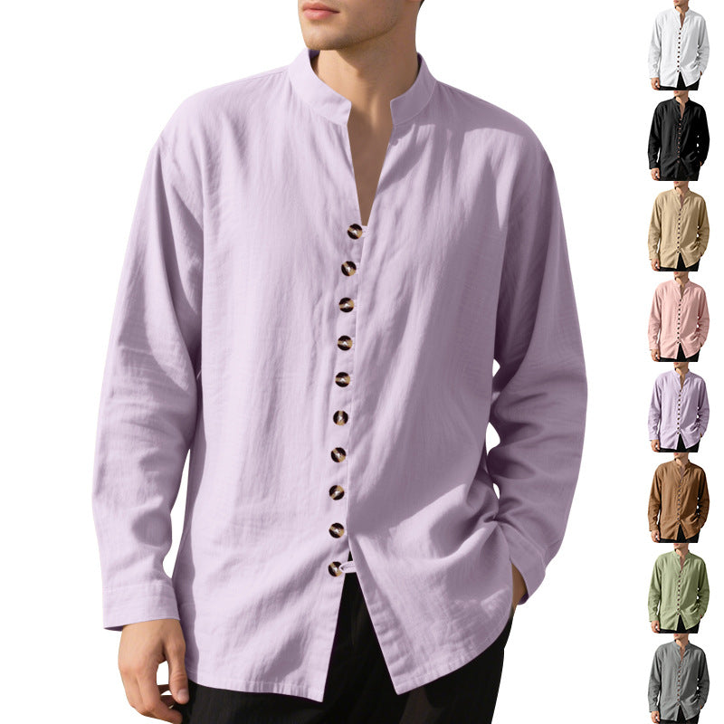 Herren Hemd Stehkragen Elegantes Business Hemd - BerlinGlamour