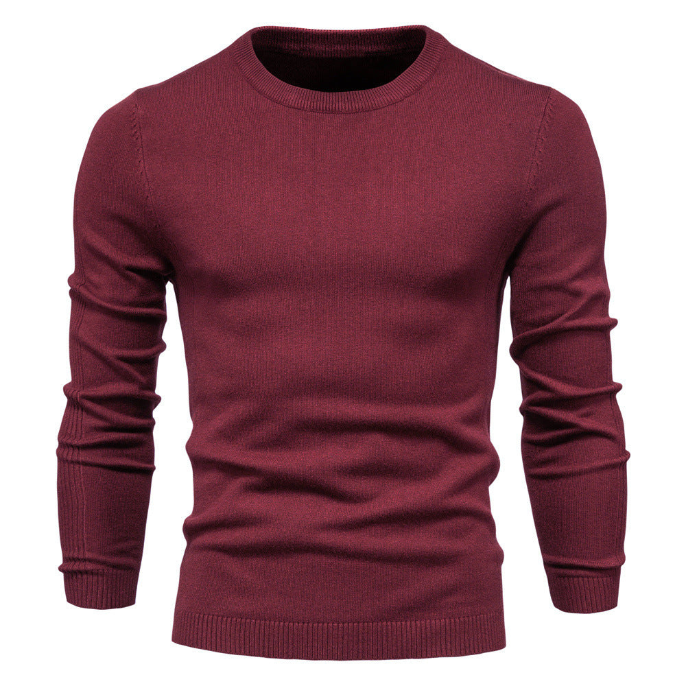 Herren Pullover Rundhals aus Baumwolle Hochwertig Bequem