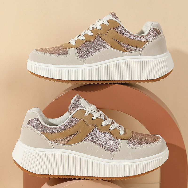 Damen Sneaker Weich Bequem Strukturiert