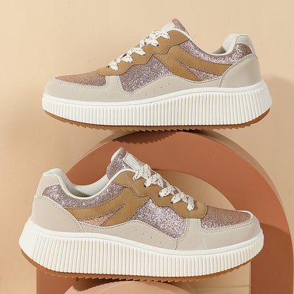 Damen Sneaker Weich Bequem Strukturiert