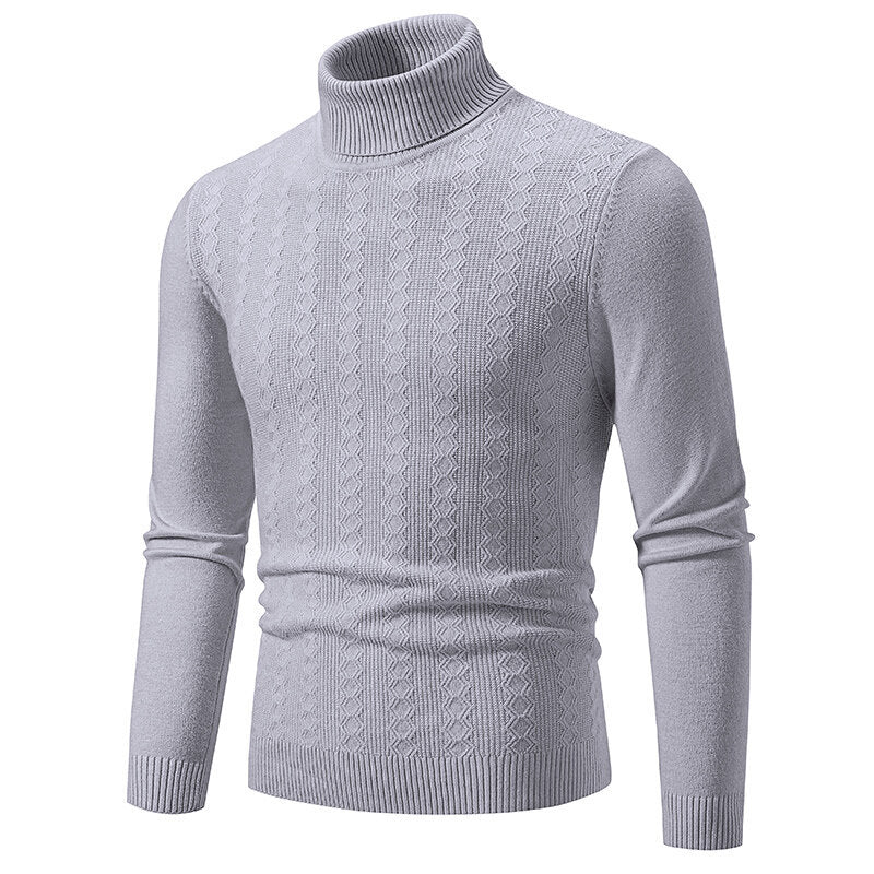 Herren Pullover Rollkragen Struktur Design Modern