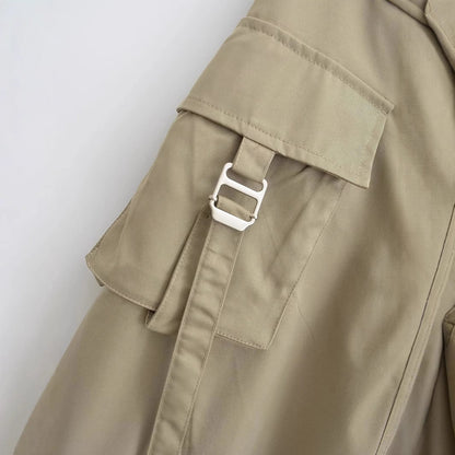 Damen Cargo-Hose Praktisch mit Taschen und Elegantem Schnitt