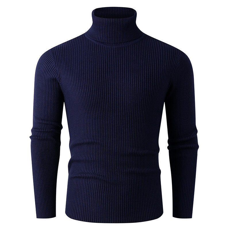 Herren Rollkragenpullover Eleganter Strick Pullover Modern