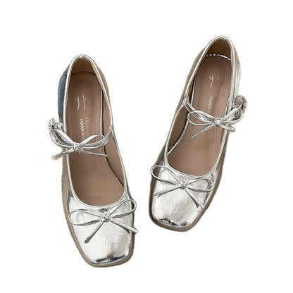 Damen Pumps Elegante Schleifen Glitzer