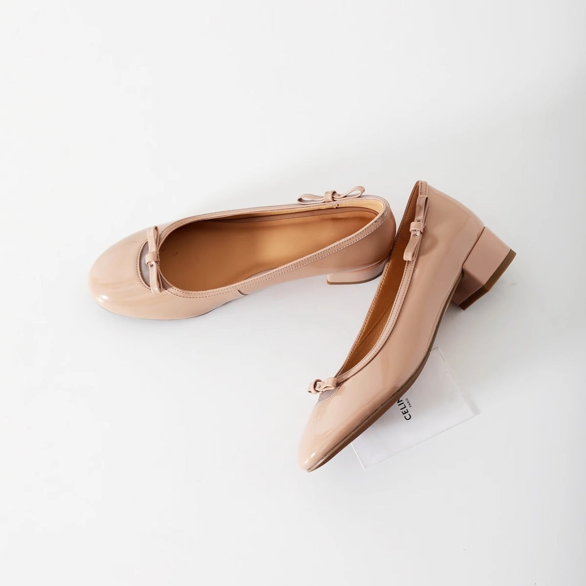 Damen Ballerinas Glitzernd Bequem Schleifen