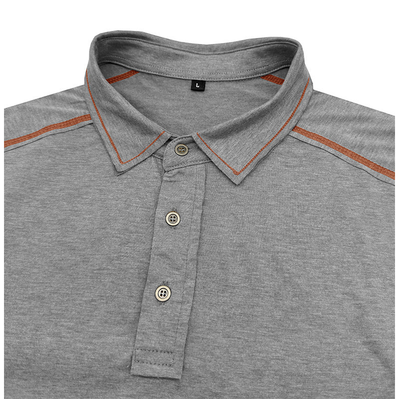 Herren Polo-Shirt Modern mit Kontrastnähten Casual