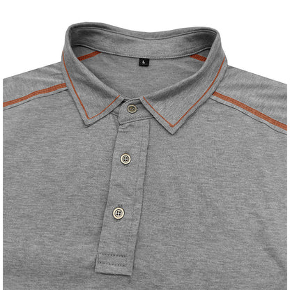 Herren Polo-Shirt Modern mit Kontrastnähten Casual