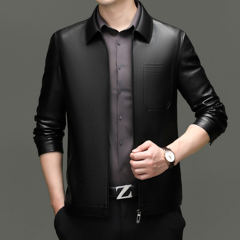 Herren Lederjacke Modern Schnitt Praktisch Berlin Style