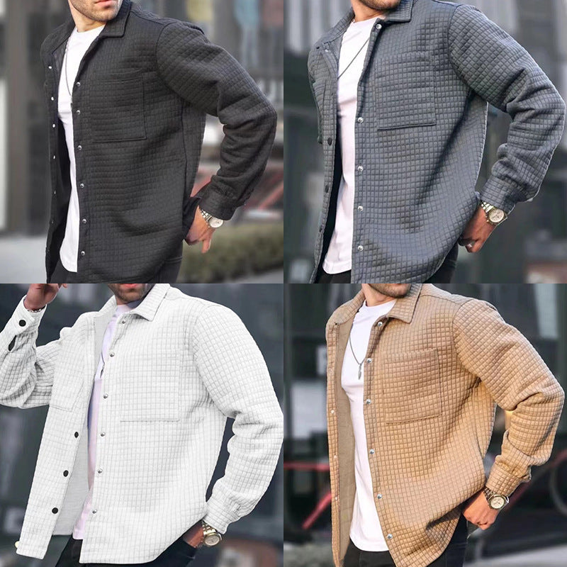 Herren Overshirt Jacke Strukturiert Modern - BerlinGlamour
