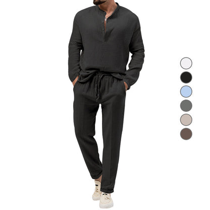 Herren Jogginganzug Waffelmuster Doppelpack Bequem