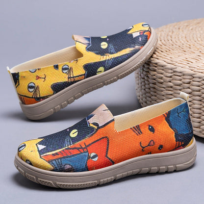 Damen Slip-On Schuhe Bunt Modisch Frauen Schuhe