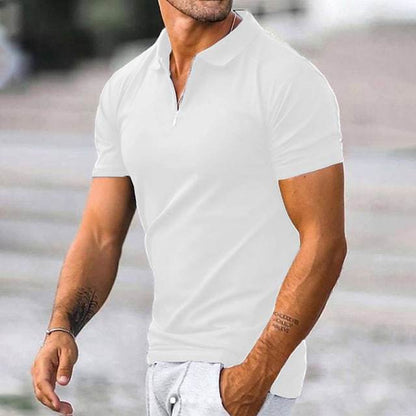Herren Polo Shirt Sportlich Modern Reißverschluss