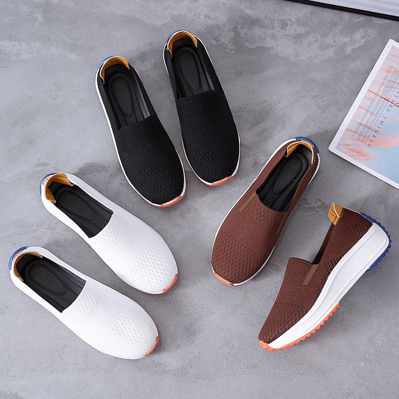 Damen Sneaker Leicht Bequem Slip-On Schuhe