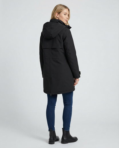 Damen Parka Jacke Sportlich Wasserdicht mit Taschen