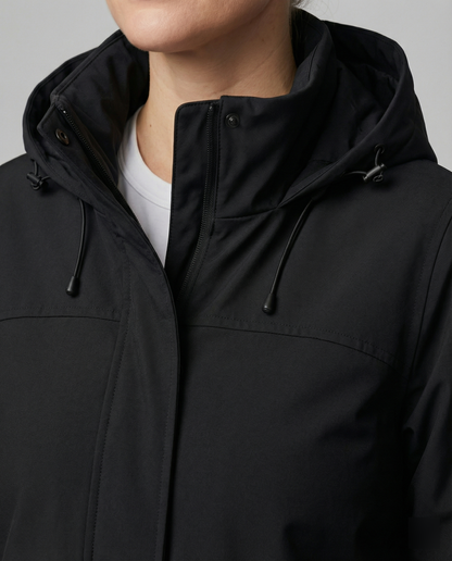 Damen Parka Jacke Sportlich Wasserdicht mit Taschen