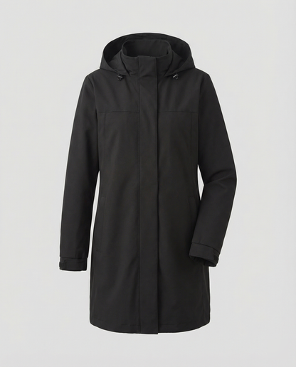 Damen Parka Jacke Sportlich Wasserdicht mit Taschen