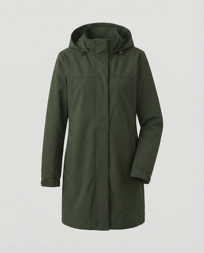 Damen Parka Jacke Sportlich Wasserdicht mit Taschen
