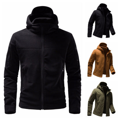 Herren Fleecejacke Kapuze Funktionsjacke Warm