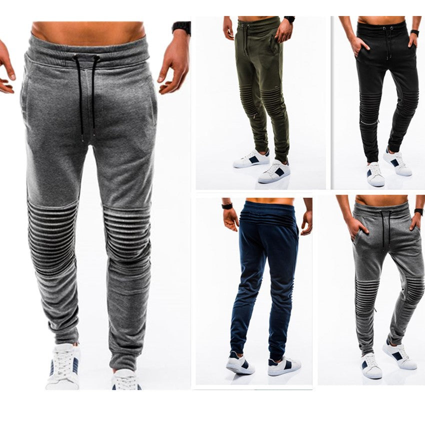 Herren Jogginghose Elastisch Mit Rippmuster Modern - BerlinGlamour