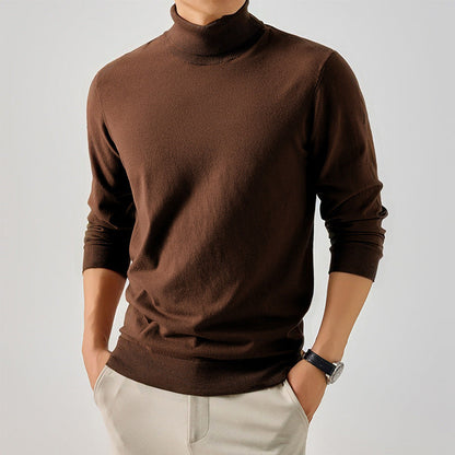 Herren Rollkragenpullover Feinwolle Elegantes Design