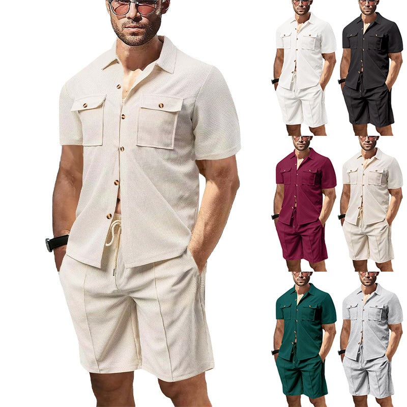 Herren Sakko Kurzärmelig Modern Freizeitjacke - BerlinGlamour