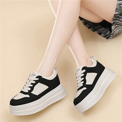 Damen Plateau Sneaker Komfortabel Dämpfend Modern