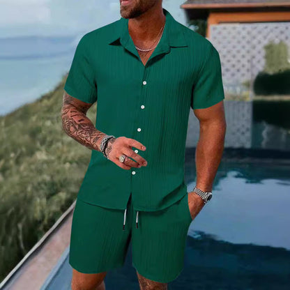 Herren Sommer Set: Leichtes Hemd und Shorts Komfort
