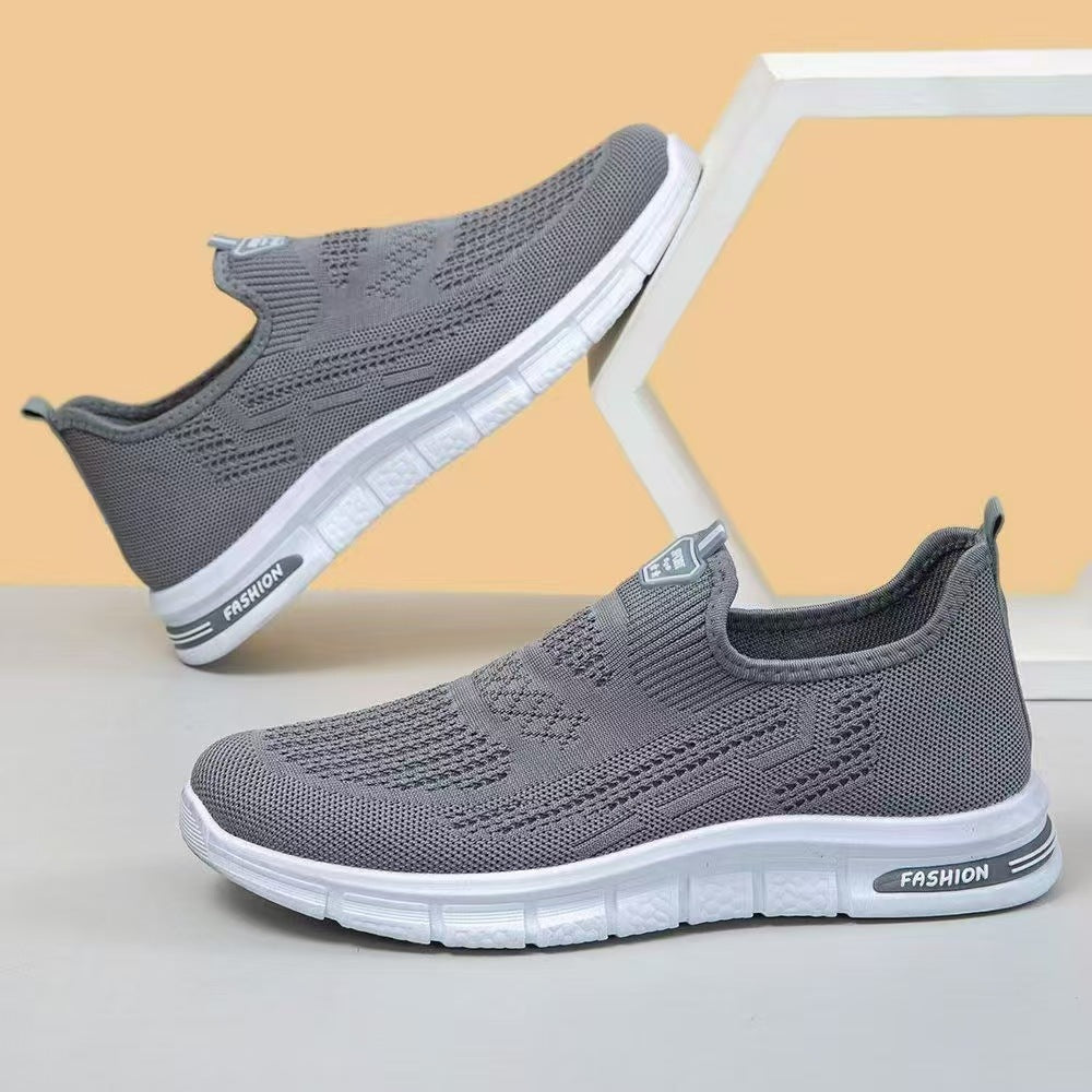 Damen Sneaker Sportlich Atmungsaktiv Slip On